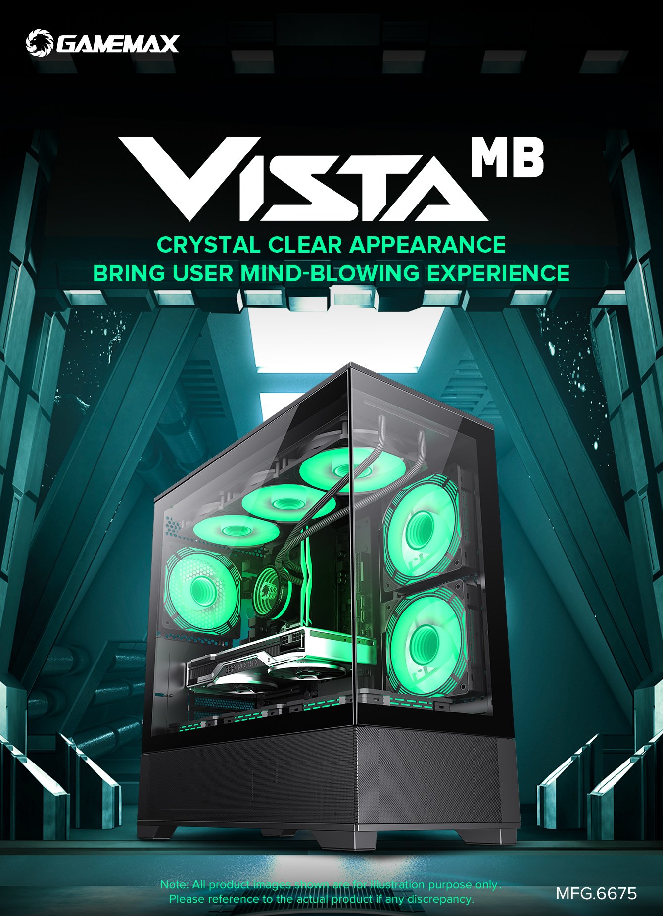 GAMEMAX VISTA MB Black Micro-ATX Tower Computer Case